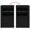 vidaXL Side Cabinets with LED Lights 2 pcs Black Engineered Wood