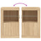 vidaXL Side Cabinet with LED Lights Sonoma Oak Engineered Wood