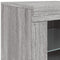 vidaXL Side Cabinet with LED Lights Grey Sonoma Engineered Wood