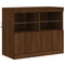 vidaXL Sideboard with LED Lights Brown Oak 81x37x67 cm