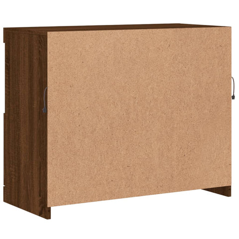 vidaXL Sideboard with LED Lights Brown Oak 81x37x67 cm