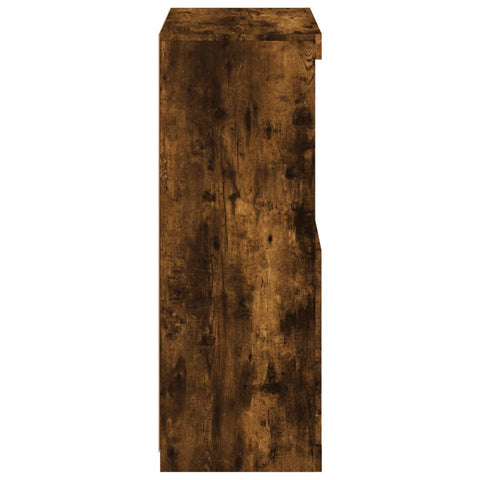 vidaXL Sideboard with LED Lights Smoked Oak 60.5x37x100 cm