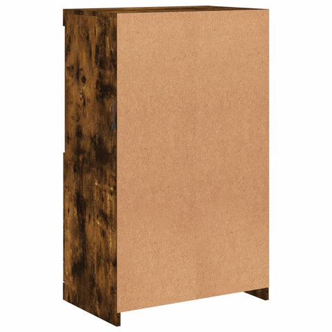 vidaXL Sideboard with LED Lights Smoked Oak 60.5x37x100 cm