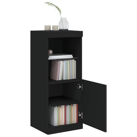 vidaXL Sideboard with LED Lights Black 41x37x100 cm