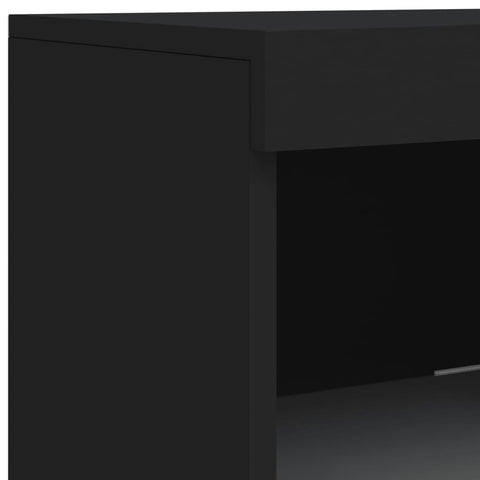 vidaXL Sideboard with LED Lights Black 41x37x100 cm