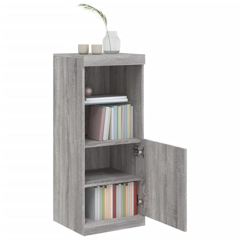 vidaXL Sideboard with LED Lights Grey Sonoma 41x37x100 cm