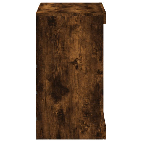 vidaXL Sideboard with LED Lights Smoked Oak 60.5x37x67 cm