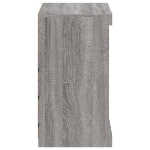 vidaXL Sideboard with LED Lights Grey Sonoma 60.5x37x67 cm