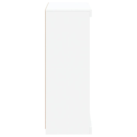vidaXL Sideboard with LED Lights White 60.5x37x100 cm