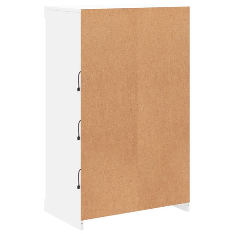 vidaXL Sideboard with LED Lights White 60.5x37x100 cm