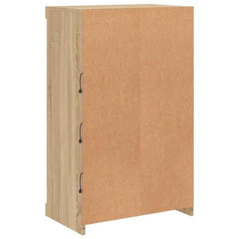 vidaXL Sideboard with LED Lights Sonoma Oak 60.5x37x100 cm