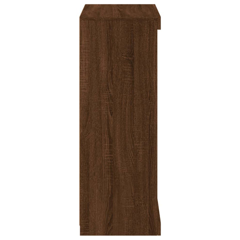 vidaXL Sideboard with LED Lights Brown Oak 60.5x37x100 cm