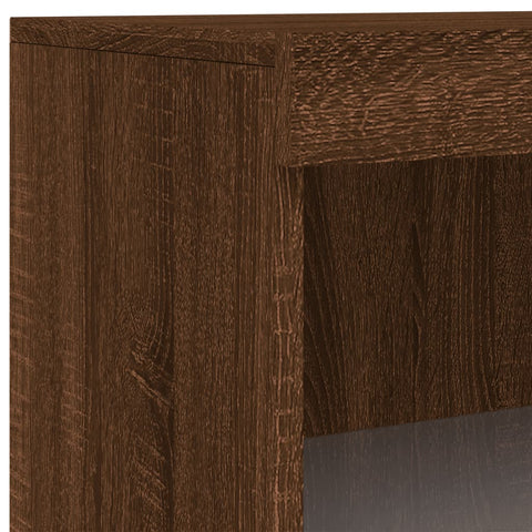 vidaXL Sideboard with LED Lights Brown Oak 60.5x37x100 cm
