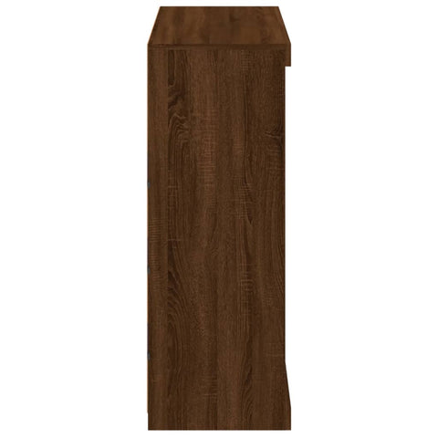 vidaXL Sideboard with LED Lights Brown Oak 81x37x100 cm