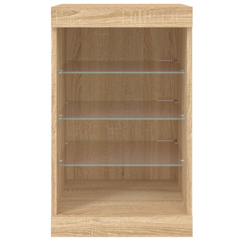 vidaXL Sideboard with LED Lights Sonoma Oak 41x37x67 cm