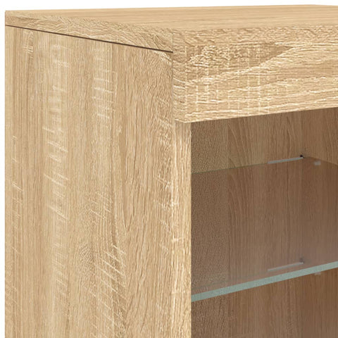 vidaXL Sideboard with LED Lights Sonoma Oak 41x37x67 cm
