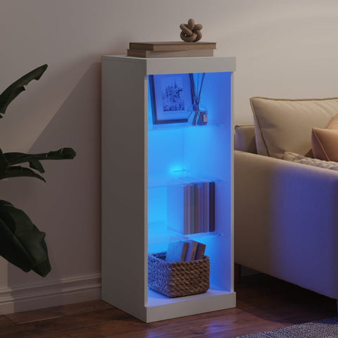 vidaXL Sideboard with LED Lights White 41x37x100 cm