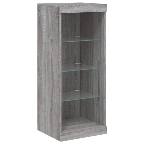 vidaXL Sideboard with LED Lights Grey Sonoma 41x37x100 cm