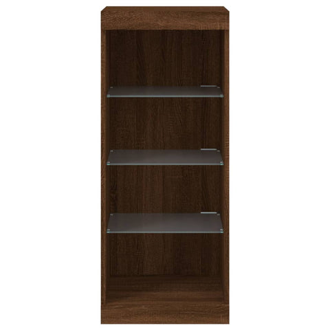 vidaXL Sideboard with LED Lights Brown Oak 41x37x100 cm