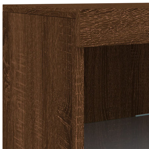 vidaXL Sideboard with LED Lights Brown Oak 41x37x100 cm