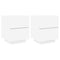 vidaXL Bedside Cabinets with LED Lights 2 pcs White Engineered Wood