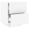 vidaXL Bedside Cabinets with LED Lights 2 pcs White Engineered Wood