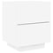 vidaXL Bedside Cabinets with LED Lights 2 pcs White Engineered Wood