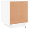 vidaXL Bedside Cabinets with LED Lights 2 pcs White Engineered Wood
