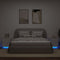 vidaXL Bedside Cabinets with LED Lights 2 pcs White Engineered Wood