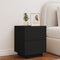 vidaXL Bedside Cabinet with LED Lights Black Engineered Wood