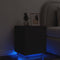 vidaXL Bedside Cabinet with LED Lights Black Engineered Wood