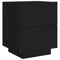 vidaXL Bedside Cabinets with LED Lights 2 pcs Black Engineered Wood