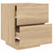vidaXL Bedside Cabinet with LED Lights Sonoma Oak Engineered Wood