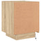 vidaXL Bedside Cabinet with LED Lights Sonoma Oak Engineered Wood