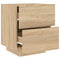 vidaXL Bedside Cabinets with LED Lights 2 pcs Sonoma Oak Engineered Wood