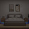 vidaXL Bedside Cabinets with LED Lights 2 pcs Sonoma Oak Engineered Wood
