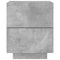 vidaXL Bedside Cabinets with LED Lights 2 pcs Concrete Grey Engineered Wood