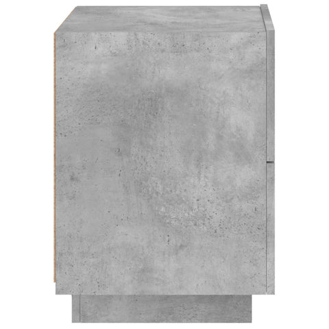vidaXL Bedside Cabinets with LED Lights 2 pcs Concrete Grey Engineered Wood