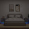 vidaXL Bedside Cabinets with LED Lights 2 pcs Concrete Grey Engineered Wood