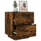 vidaXL Bedside Cabinet with LED Lights Smoked Oak Engineered Wood