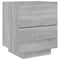 vidaXL Bedside Cabinet with LED Lights Grey Sonoma Engineered Wood