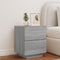vidaXL Bedside Cabinet with LED Lights Grey Sonoma Engineered Wood