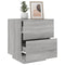 vidaXL Bedside Cabinet with LED Lights Grey Sonoma Engineered Wood
