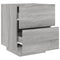 vidaXL Bedside Cabinet with LED Lights Grey Sonoma Engineered Wood