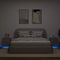 vidaXL Bedside Cabinets with LED Lights 2 pcs Grey Sonoma Engineered Wood