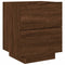 vidaXL Bedside Cabinet with LED Lights Brown Oak Engineered Wood