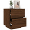 vidaXL Bedside Cabinet with LED Lights Brown Oak Engineered Wood