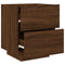vidaXL Bedside Cabinets with LED Lights 2 pcs Brown Oak Engineered Wood