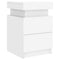 vidaXL Bedside Cabinet with LED Lights White 35x39x55 cm