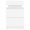 vidaXL Bedside Cabinet with LED Lights White 35x39x55 cm